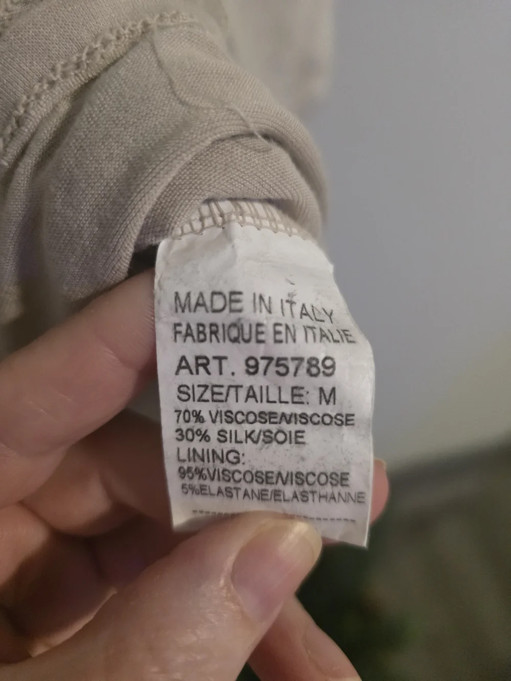 Viola Borghi Silk Blend Embroidered Peasant Blouse Off Shoulder Beige Size M Ita - Picture 8 of 13